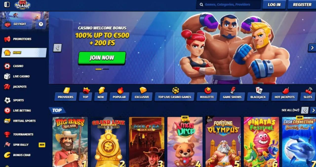 BigClash – zahraniční online casino s výjimečným bonusovým programem