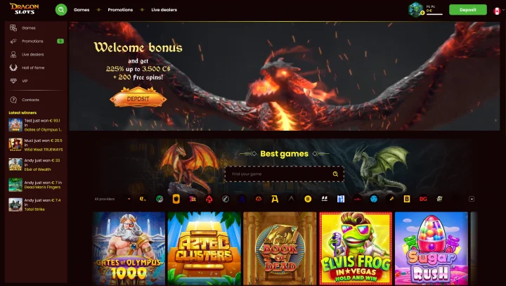 DragonSlots – zahraniční online casino pro fanoušky slotů