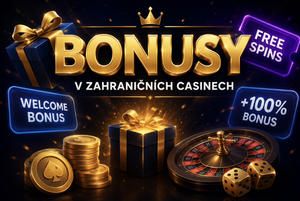 Bonusy v zahraničních casinech bez vkladu a uvítací nabídky